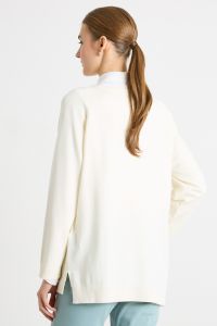 Asymmetric hem jumper - White