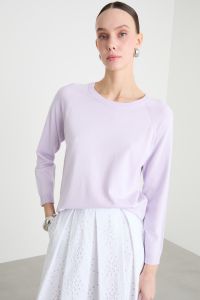 Asymmetric hem jumper - Lilac Asymmetric hem jumper - Lilac