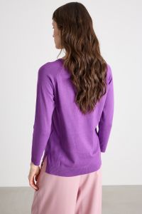Asymmetric hem jumper - Violet Asymmetric hem jumper - Violet