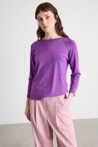 Asymmetric hem jumper - Violet Asymmetric hem jumper - Violet