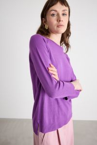 Asymmetric hem jumper - Violet Asymmetric hem jumper - Violet