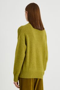 Alpaca and cotton V-neck sweater - Pistachio Green Alpaca and cotton V-neck sweater - Pistachio Green