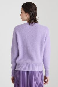 Alpaca and cotton V-neck sweater - Lilac Alpaca and cotton V-neck sweater - Lilac