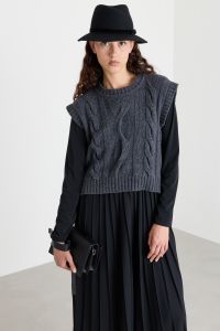 2-in-1 jersey and knit dress - Grey Black 2-in-1 jersey and knit dress - Grey Black