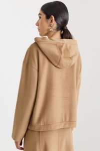 Drap jersey hoodie - Camel