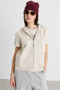 Boxy fleece gilet - White Boxy fleece gilet - White