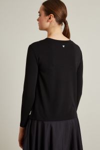 Bi-material T-shirt - Black White Bi-material T-shirt - Black White
