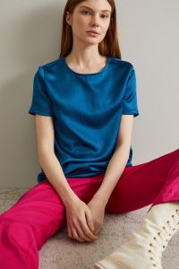 Bi-material T-shirt - Blue Bi-material T-shirt - Blue