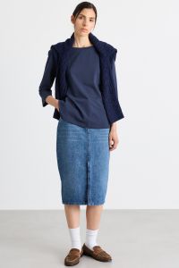 Boat neck T-shirt - Blue