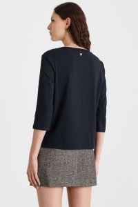 Boat neck T-shirt - Black Boat neck T-shirt - Black