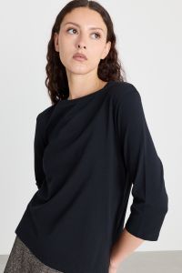 Boat neck T-shirt - Black Boat neck T-shirt - Black