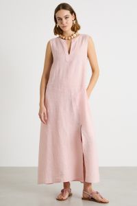 A-line linen maxi dress - Pink A-line linen maxi dress - Pink