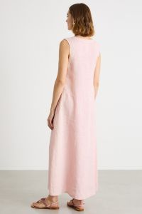 A-line linen maxi dress - Pink A-line linen maxi dress - Pink