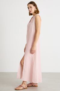 A-line linen maxi dress - Pink A-line linen maxi dress - Pink