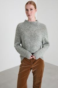 Alpaca melange sweater - Sage Alpaca melange sweater - Sage