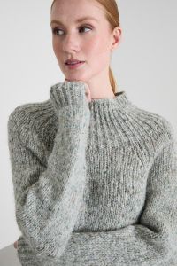 Alpaca melange sweater - Sage Alpaca melange sweater - Sage