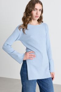 Asymmetric Hem Top - Light Blue