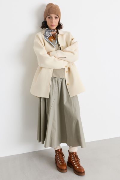 2-in-1 jersey and poplin dress - Green