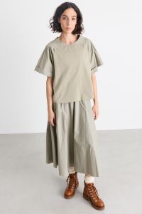 2-in-1 jersey and poplin dress - Green 2-in-1 jersey and poplin dress - Green
