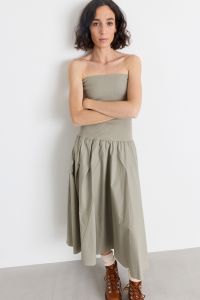 2-in-1 jersey and poplin dress - Green 2-in-1 jersey and poplin dress - Green