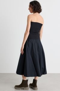 2-in-1 jersey and poplin dress - Black 2-in-1 jersey and poplin dress - Black