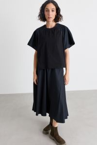 2-in-1 jersey and poplin dress - Black 2-in-1 jersey and poplin dress - Black
