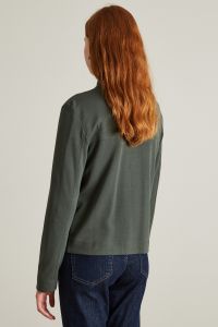 Bomber-style sweatshirt with zip - Dark Green