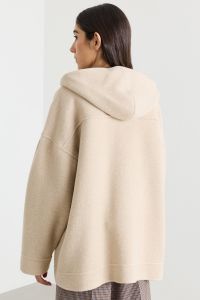 Double jersey hoodie - Beige Double jersey hoodie - Beige