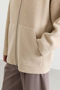 Double jersey hoodie - Beige Double jersey hoodie - Beige