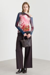 Asymmetric-neck top - Pink