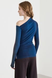 Asymmetric-neck top - Pink