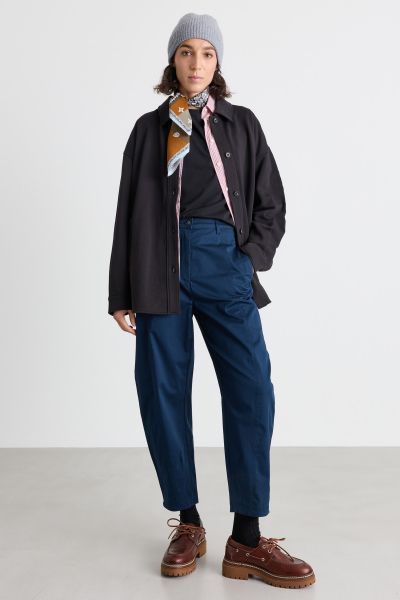 Button-front oversized sweatshirt - Black