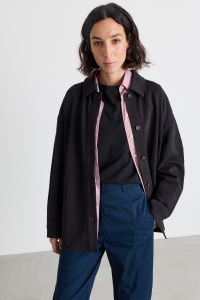 Button-front oversized sweatshirt - Black Button-front oversized sweatshirt - Black