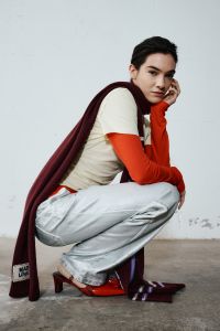 Asymmetric T-shirt - Red