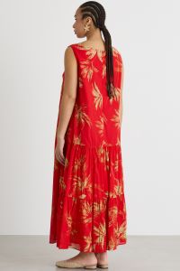 A-line voile dress - Red