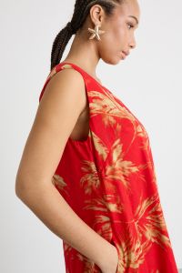 A-line voile dress - Red