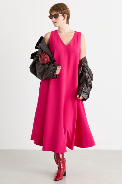 A-line cady dress - Pink
