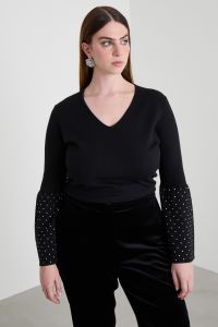 Bell sleeve sweater - Black