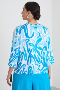 Printed T-shirt with pocket - Turquoise