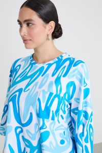 Printed T-shirt with pocket - Turquoise