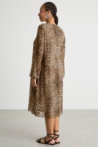 Animal print georgette dress - Animal