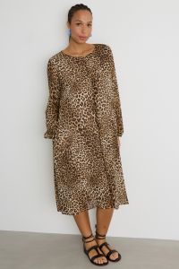 Animal print georgette dress - Animal