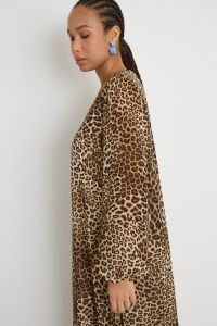 Animal print georgette dress - Animal
