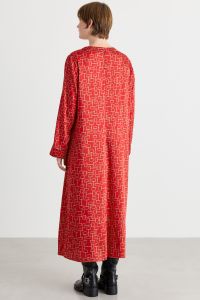 A-line twill dress - Red A-line twill dress - Red