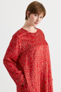 A-line twill dress - Red A-line twill dress - Red