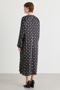 A-line twill dress - Black A-line twill dress - Black