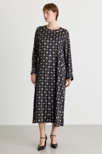 A-line twill dress - Black A-line twill dress - Black