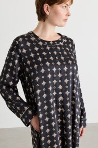 A-line twill dress - Black A-line twill dress - Black