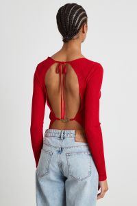 Backless shirt - Red