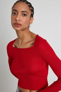 Backless shirt - Red